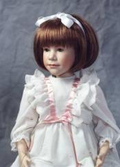 Click to enlarge image  - Emma Head Mold  - Dress, Puffed Sleeves, Gathered Skirt 