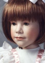 Click to enlarge image  - Emma Head Mold  - Dress, Puffed Sleeves, Gathered Skirt 