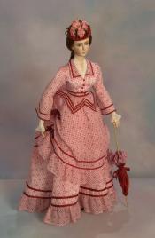 Click to enlarge image - Lady Marion - 1870 Summer Visiting Dress and Parasols