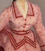 Click to enlarge image - Lady Marion - 1870 Summer Visiting Dress and Parasols