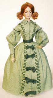 Click to enlarge image  - Lady Kathryn Mold Set - 1830's French Fashion Dress with Hat 