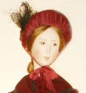 Click to enlarge image - Lady Marion Mold Set - 1850 Winter Dress with Fitted Coat, Hat & Muff