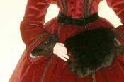 Click to enlarge image - Lady Marion Mold Set - 1850 Winter Dress with Fitted Coat, Hat & Muff