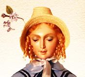 Click to enlarge image - Lady Kathryn Mold Set - Silk Taffeta Dress with Cape and Bonnet