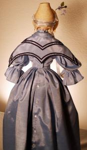 Click to enlarge image - Lady Kathryn Mold Set - Silk Taffeta Dress with Cape and Bonnet
