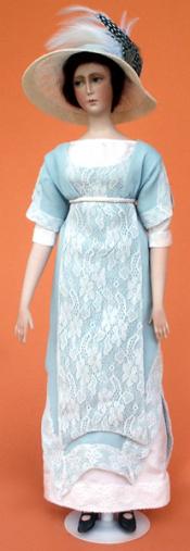 Click to enlarge image  - Lady Marion 17 inch Mold Set - 1911 Dress of Chiffon and Lace 