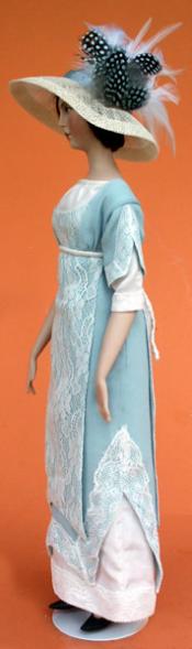 Click to enlarge image - Lady Marion 17 inch Mold Set - 1911 Dress of Chiffon and Lace