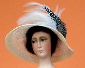 Click to enlarge image - Lady Marion 17 inch Mold Set - 1911 Dress of Chiffon and Lace