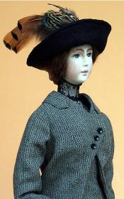 Click to enlarge image - Lady Marion 17 inch Mold Set - 1912 Traveling Suit