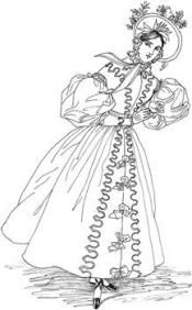 Click to enlarge image 1830's French Fashion with Hat - Pattern 88