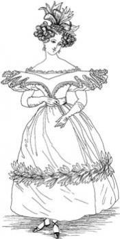Click to enlarge image 1830s French Fashion-Dress for Dancing - Pattern 89