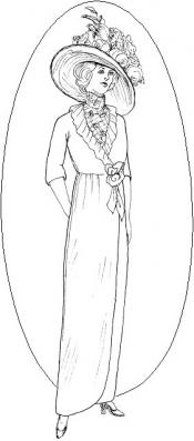 Click to enlarge image 1912 Wrap-around Dress of Silk - Pattern # 99