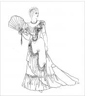 Click to enlarge image 1893 Evening Gown - Pattern # 94