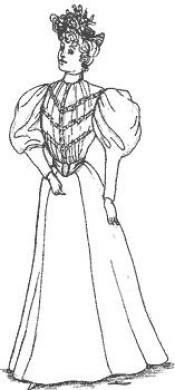 Click to enlarge image 1895 Gored Skirt and Blouse - Pattern 18